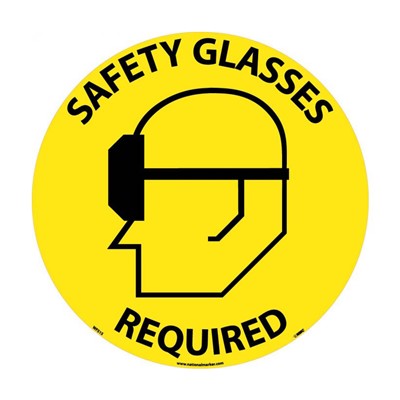 Safety Glasses Required Walk-On Floor Sign WFS15