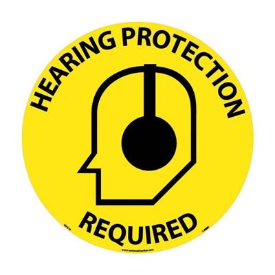 Floor Sign 17in Hearing Protection - SIG-WFS16