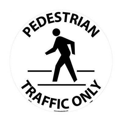 Pedestrian Traffic Only Walk-On Floor Sign WFS28