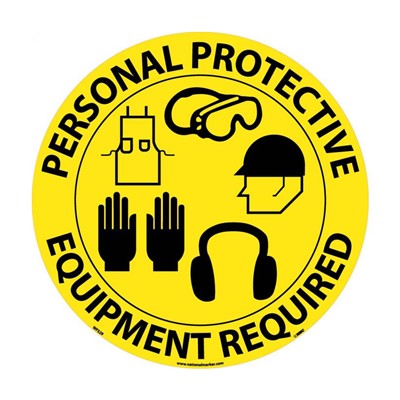 Personal Protective Equipment Required Walk-On Floor Sign WFS29