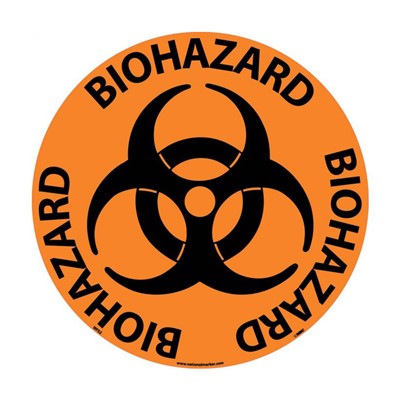 Biohazard Walk-On Floor Sign WFS2