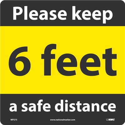 Keep A Safe Distance Walk-On Floor Sign WFS73
