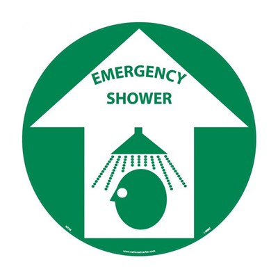 Floor Sign 17in Emergency Shower - SIG-WFS8