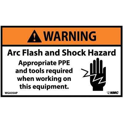 NMC Warning Label - 3x5 Arc Flash Hazard WGA35AP