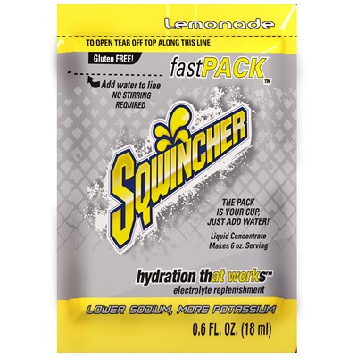 Sqwincher Lemonade Fast Pack - Box of 50