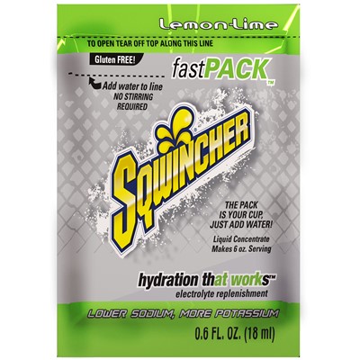 Sqwincher Lemon Lime Fast Pack - Box of 50