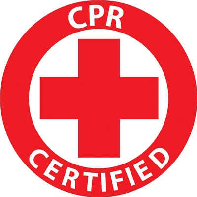 CPR Certified Hard Hat Stickers