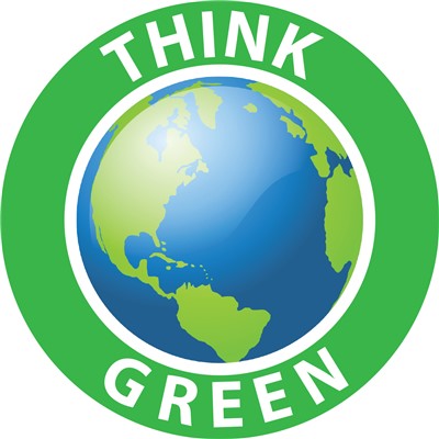 Think Green Hard Hat Stickers - Pack of 25