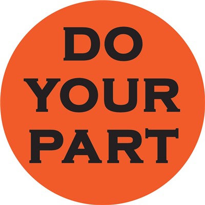 Do Your Part Hard Hat Stickers - Pack of 25