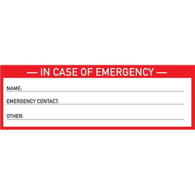In Case of Emergency Hard Hat Stickers - Pack of 25