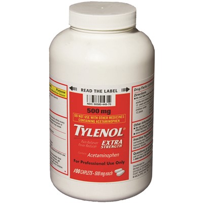 Tylenol Extra Strength Tablets Box of 100 Packs ESCAP100
