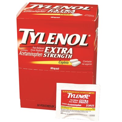 Tylenol Extra Strength Tablets - Box of 50 Packets