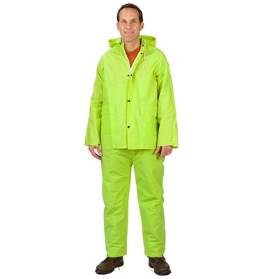 Non-ANSI Enhanced Visibility Safety Lime Rainsuit GD-SUITXL