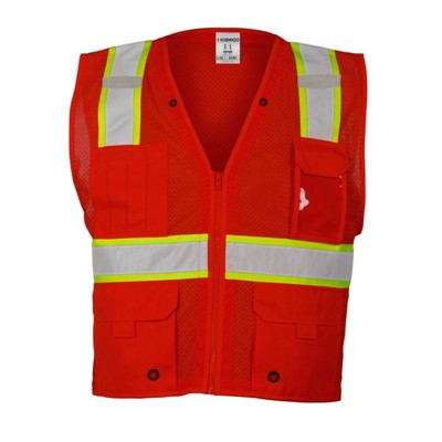 - Kishigo EV Series B103 Enhanced Visibility Multi Pocket Safety Vest