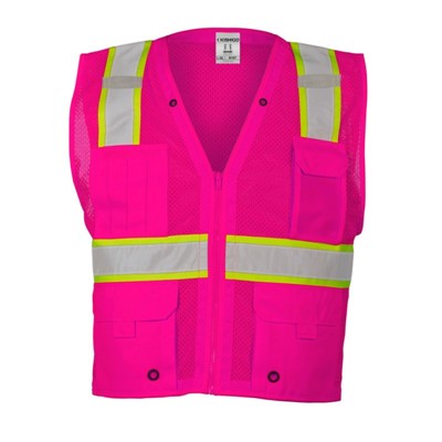 Kishigo EV Enhanced Visibility Ladies Pink Safety Vest B107-4X-5X