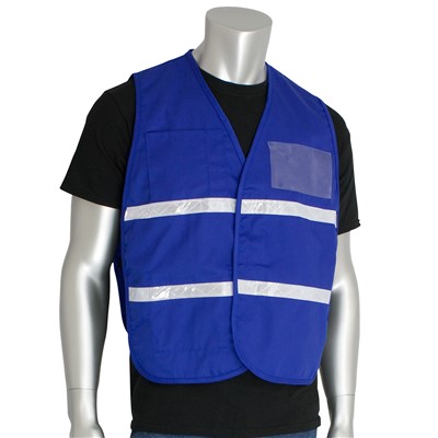 PIP Non-ANSI Enhanced Visibility Blue Safety Vest 300-1504-MD-XL