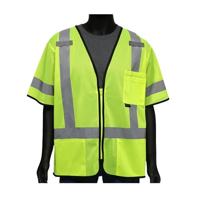 PIP Class 3 Hi Vis Yellow Mesh Safety Vest 47302-LY-LG