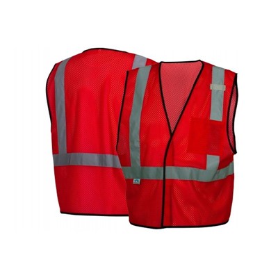 Pyramex Enhanced Visibility Red Safety Vest RV1227L-XL