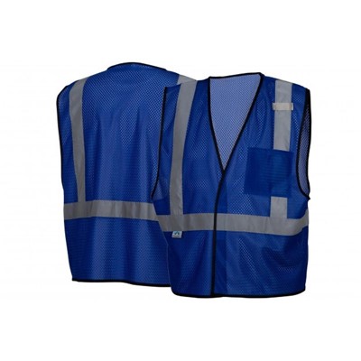 Pyramex Enhanced Visibility Blue Safety Vest RV1265-4X-5X