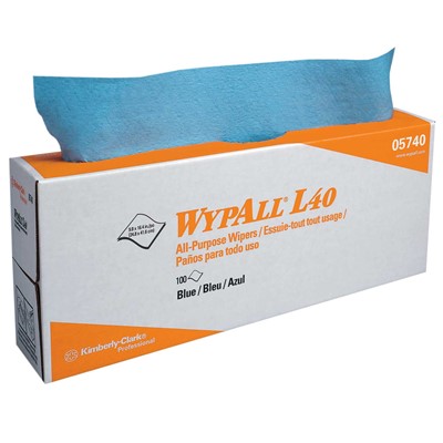 Case of 900 Kimberly-Clark Wypall L40 Blue Wipers