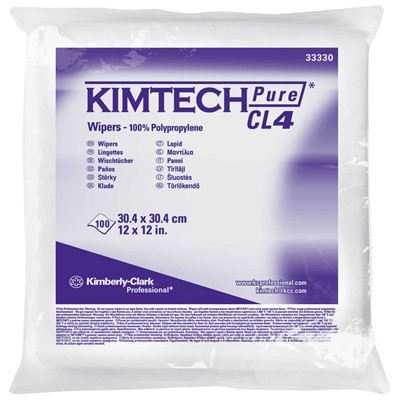 Case of 500 12"x12" Kimberly-Clark Kimtech Pure W4 Wipers