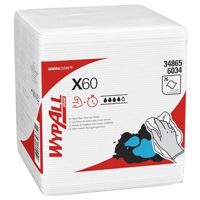 Case of 912 Kimberly-Clark Wypall X60 Wipers