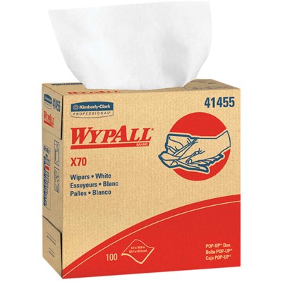 Case of 1000 White Kimberly-Clark Wypall X70 Wipers