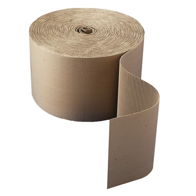 Roll of 250' Kraft Single Face Corrugated Wrapping Paper
