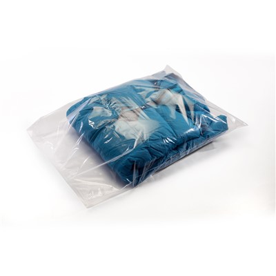 Layflat LDPE Clear Poly Bags 185 - Case of 1000