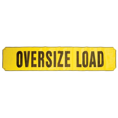 Yellow Vinyl with Black Letters - Oversize Load Banner