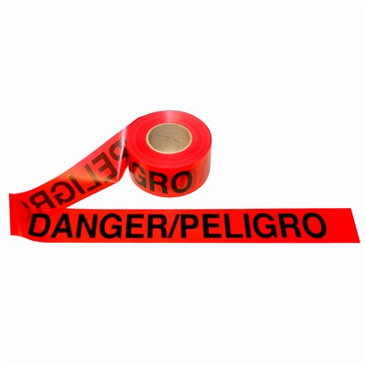 3"x1000' 2mil DANGER/PELIGRO Bilingual Barricade Tape