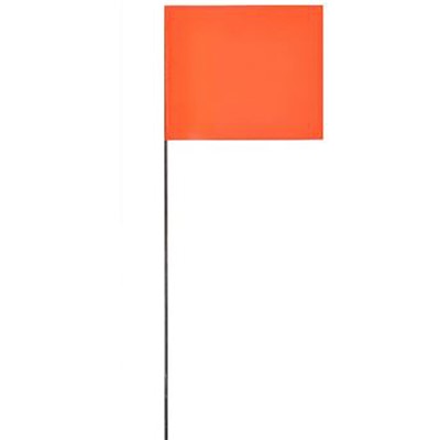 21" Wire Staff Orange Marking Flags - Case of 1000