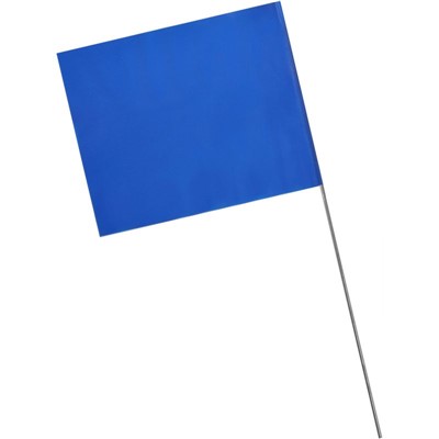 21" Wire Staff Blue Marking Flags - Case of 1000