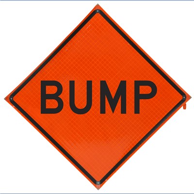 - Bone Safety Bump Roll Up Hi Vis Traffic Construction Sign