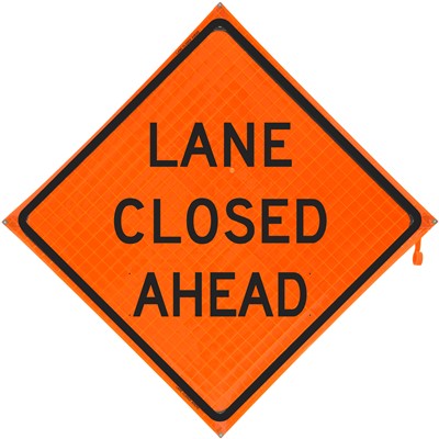 - Bone Safety Lane Closed Ahead Construction Traffic Sign