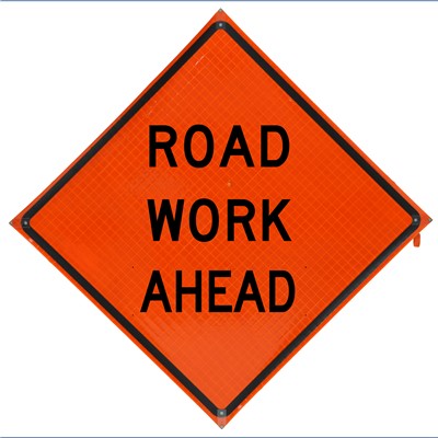 Road Work Ahead Construction Traffic Sign 48x48