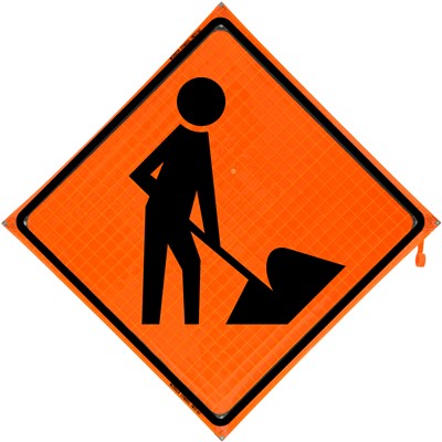 Men Working Construction Traffic Sign 48x48