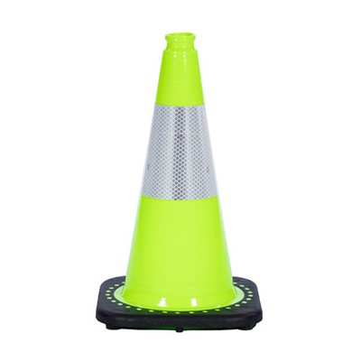 JBC Safety Reflective Lime Traffic Cone with Collar