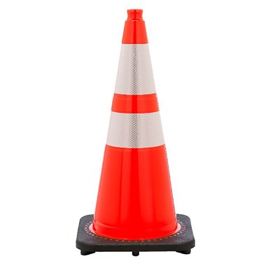 28" JBC Safety Reflective Orange Traffic Cone with Collar