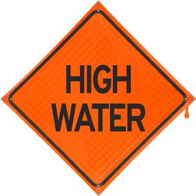 Dicke 36x36 High Water Roll-Up Vinyl Traffic Sign