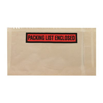 Case of 1000 5-1/2" W x 10" L Envelope Packing Lists Labeled