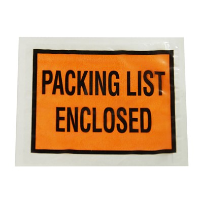 Packing List Enclosed Envelopes - Case of 1000
