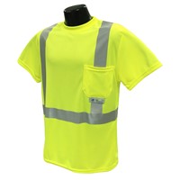 Radians Class 2 Hi Vis Green Wicking Pocket T-Shirt ST11-2PGS-MD