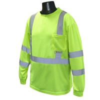 Radians Class 3 Hi Vis Green Long Sleeve Pocket T-Shirt ST21-3PGS-XL