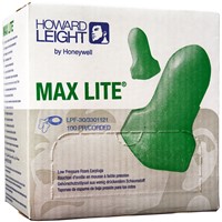 Howard Leight Box of 100 Pair NRR-30db Maximum Lite Corded Foam Earplugs
