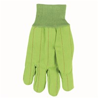Hi-Vis Green Double Palm Cotton Canvas Gloves 183GN