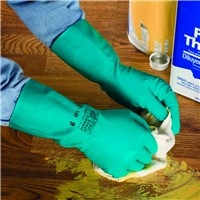 11mil Ansell Sol-Vex Size 8 Green Nitrile Gloves 37-145-08