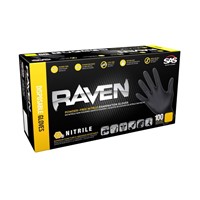 SAS Raven Powder-Free 7 mil Disposable Nitrile Gloves 66516
