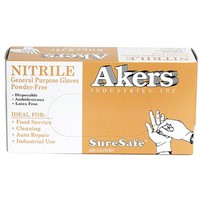 Akers General Purpose Black Nitrile Disposable Gloves BN900-2X