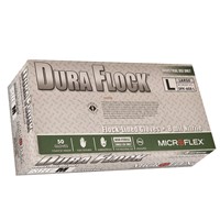 Microflex Dura Flock Powder Free Disposable Nitrile Gloves 608-LG